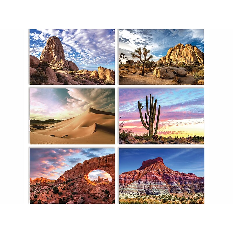 Better Office Arid Landscape Cards with Envelopes, 4" x 6", Assorted Colors, 50/Pack (64579-50PK) image 1