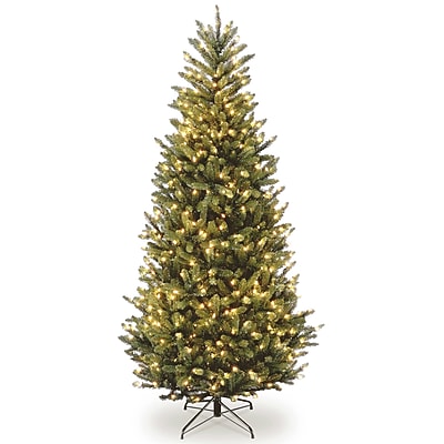 National Tree Company 6.5' Pre-Lit Natural Fraser Fir Artificial Christmas Tree
