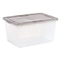Iris 58 Quart Snap Top Plastic Snap Closure Storage Bin, Clear, 5/Pack (500158)~#|#~BB544D6F-397F-4BAA-BD6A04B39A54DE3E_sc7