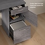 Bestar Logan 66"W U or L Shaped Desk with Drawers and Hutch, Bark Grey (46410-47)~#|#~BB5800C4-99CF-401B-AE1BBCC36C9596A3_sc7