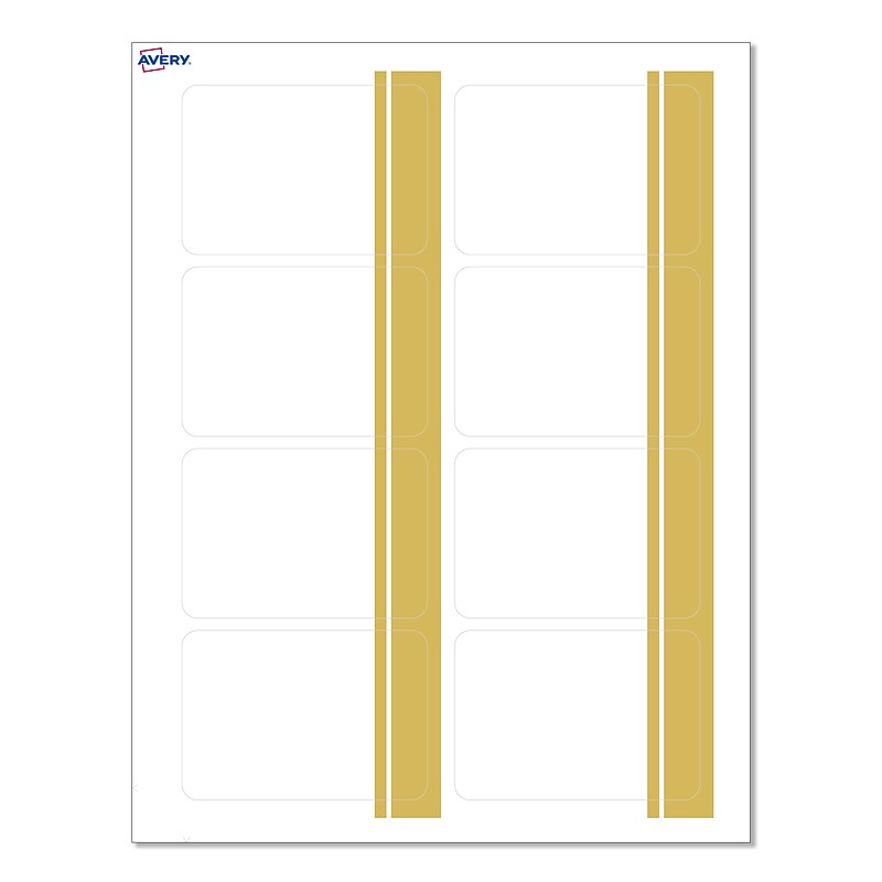 Avery Laser/Inkjet Rectangle Multipurpose Labels, 2-1/3" x 3-3/8", White, 80/Pack (S00-EY4) image 1