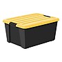 Iris 45 Quart Storage Bin with Latching Lid, Plastic, Black, 4/Pack (500418)~#|#~BB593DF8-65D0-43D4-906354EA27516DE4_sc7