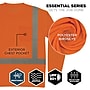 GloWear 8284 High Visibility Long Sleeve T-Shirt, ANSI Type R Class 2, Orange, 5XL (21919)~#|#~BB5A025B-0C3F-4E0F-940ECBE855AF3F57_sc7