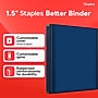 Staples 1 1/2" 3-Ring Better Binder, D-Ring, Navy (ST55855-CC)~#|#~BB612911-E579-44EE-807C6258ABB6A77B_sc7