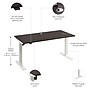 Bush Business Furniture Move 40 Series 60"W Electric Adjustable Standing Desk, Storm Gray (M4S6030SGWK)~#|#~BB7421FA-11DA-4BAA-ADEE6B743EE26062_sc7
