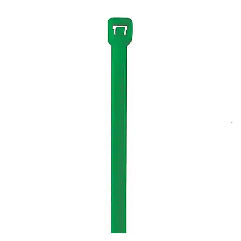 8"H x 0.14"W Color Cable Ties, Green, 1000/Carton (CT444A) image 1
