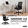 HON Ignition ilira-Stretch Mesh Back Task Chair, Synchro-Tilt Control With Seat Slider, 26"W x 26.5"D, 26"W x 40.5"H, Black~#|#~BB7AF7ED-065B-4AD1-AA16D27E05644C80_sc7