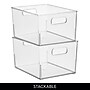 iDESIGN Small Stackable Plastic Storage Bin, Clear (03640)~#|#~BB8CC9BF-A2B5-44E4-B5F55A6F49330FFA_sc7