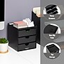 Mind Reader 3-Drawer Plastic Desk Organizer, Black (MINMACH3-BLK)~#|#~BB92B5CA-1FE6-485F-853D19C0A074C59A_sc7
