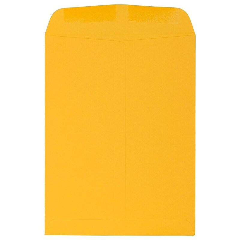JAM Paper Specialty Envelope 9" x 12", Sunflower Yellow, 50/Pack (212816063i) image 1