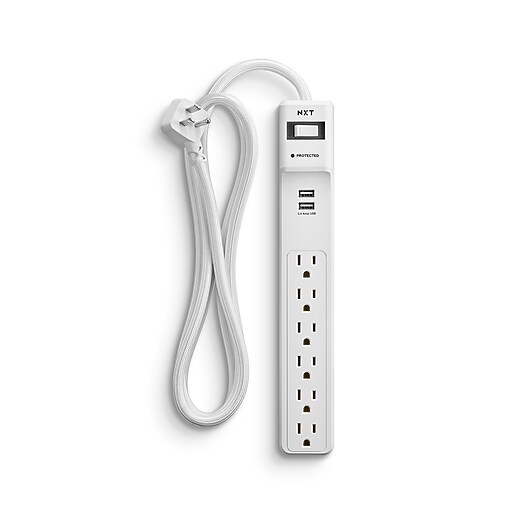 NXT Technologies™ 6Outlet Plus USB Surge Protector, 6' Cord, 900