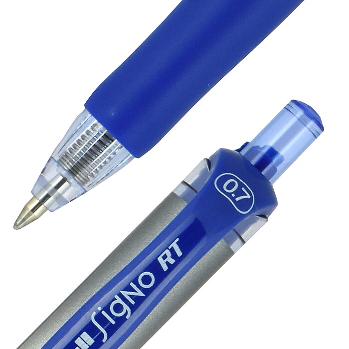 筆記具 RT 202218 uni-ball Signo RT Gel Pens, Medium Point, 0.7mm, Blue Ink, Dozen