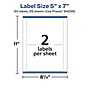 Avery Durable Removable Rectangle Multipurpose Labels, 5" x 7", White, 50/Pack (94258)~#|#~BB9B2CF5-46A7-4213-BDC1F6E495B21FEC_sc7