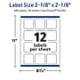 Avery TrueBlock Square Multipurpose Labels, 2-1/8" x 2-1/8", White, 600/Box (94105)~#|#~BB9C9FF2-2C58-4118-917E9A83F8FBD83D_sc7