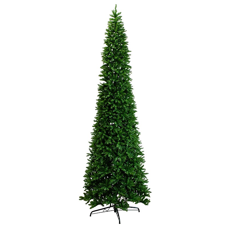 Nearly Natural 15-ft Artificial Slim Green Mountain Pine Christmas Tree with 1900 Warm White LED Lights (T4781) image 1