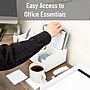Mind Reader Desktop Organizer with 2 Coasters, 3 Compartments, White (COASDORG-WHT)~#|#~BBA24280-0E63-4BC7-A8C302148E5E58C2_sc7