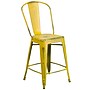 Flash Furniture Carly Contemporary Metal Slat Back Counter Stool, Distressed Yellow (ET353424YL)~#|#~BBA36684-B080-4F8A-95C1610C56247D4D_sc7