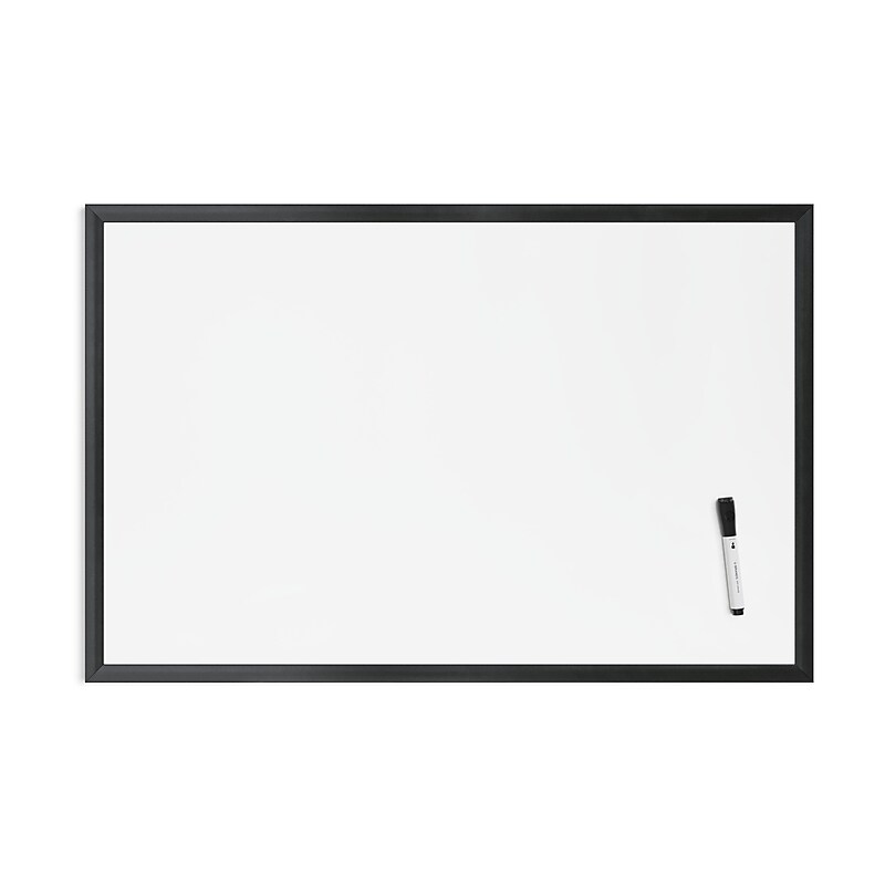 U Brands Steel Dry-Erase Whiteboard, Wood Frame, 2' x 3' (311U00-01) image 1
