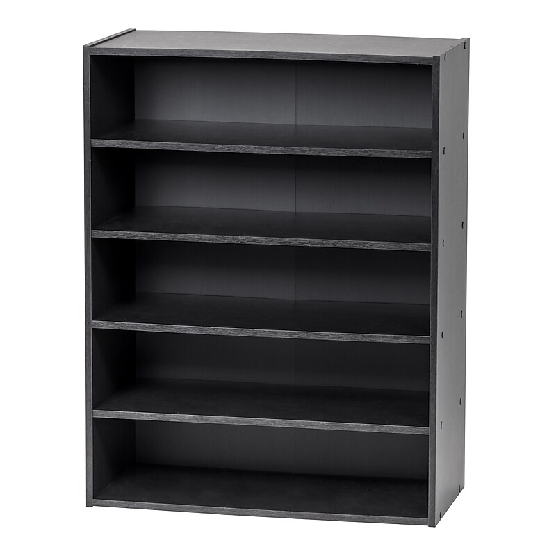 Iris 31.51" 5-Shelf Bookcase, Black (596985) image 1