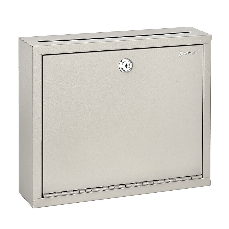 AdirOffice Multipurpose Mailbox Drop Box, Large, Beige (631-03) image 1