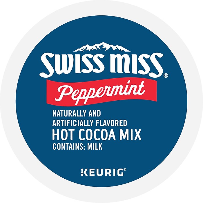 Swiss Miss Chocolate Peppermint Hot Cocoa Mix Keurig K Cup Pod 22 Box 5000355689 Staples