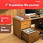 Staples Expanding File Pocket with Tyvek‑Reinforced Gussets, Letter Size, 7‑Inch Expansion, Straight‑Cut Tab, Brown – 5/Pack~#|#~BBC0BCA7-5B6B-4E46-B243DBFAF42109E4_sc7