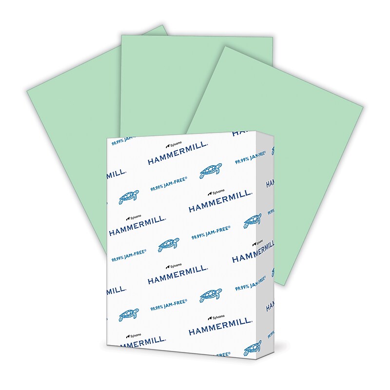 Hammermill Colors Multipurpose Paper, 20 lbs., 8.5" x 11", Green, 500 Sheets/Ream (103366) image 1
