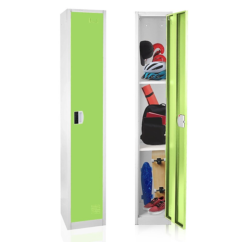 AdirOffice 72"H Single Tier Green Storage Locker (ADI629-201-GRN-DL) image 1