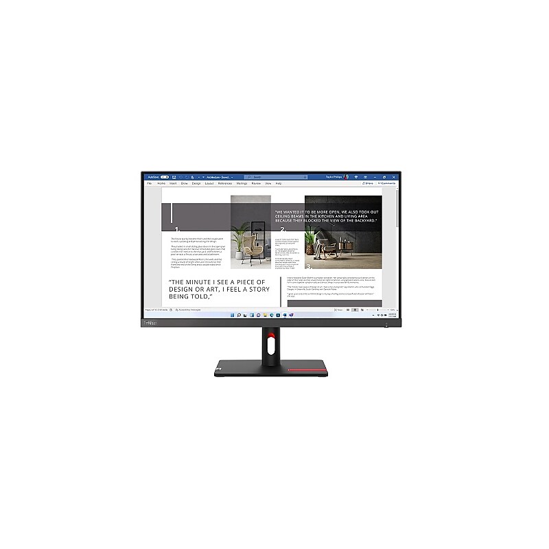Lenovo ThinkVision S27i-30 27" LED Monitor, Black (63DFKAT4US) image 1