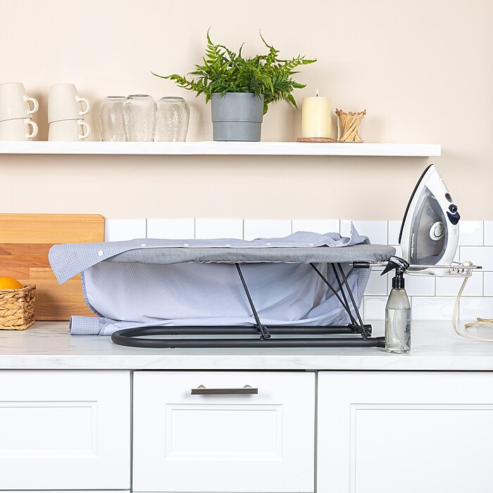 Household Essentials Tabletop Ironing Board, Gray/Black (HE1149