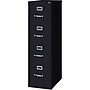 Lorell 4-Drawer Vertical File with Lock, Black, 52"H x 15"W x 25"D (LLR60650)~#|#~BBD4D418-7E71-4827-A0680F457331B5FA_sc7
