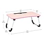 Mind Reader 13.75" x 23.5" MDF/Metal Lap Desk/Laptop Stand With Folding Legs, Pink (LBSTUDY-PNK)~#|#~BBDB0F81-40F4-4112-94C3A2E534C3591C_sc7