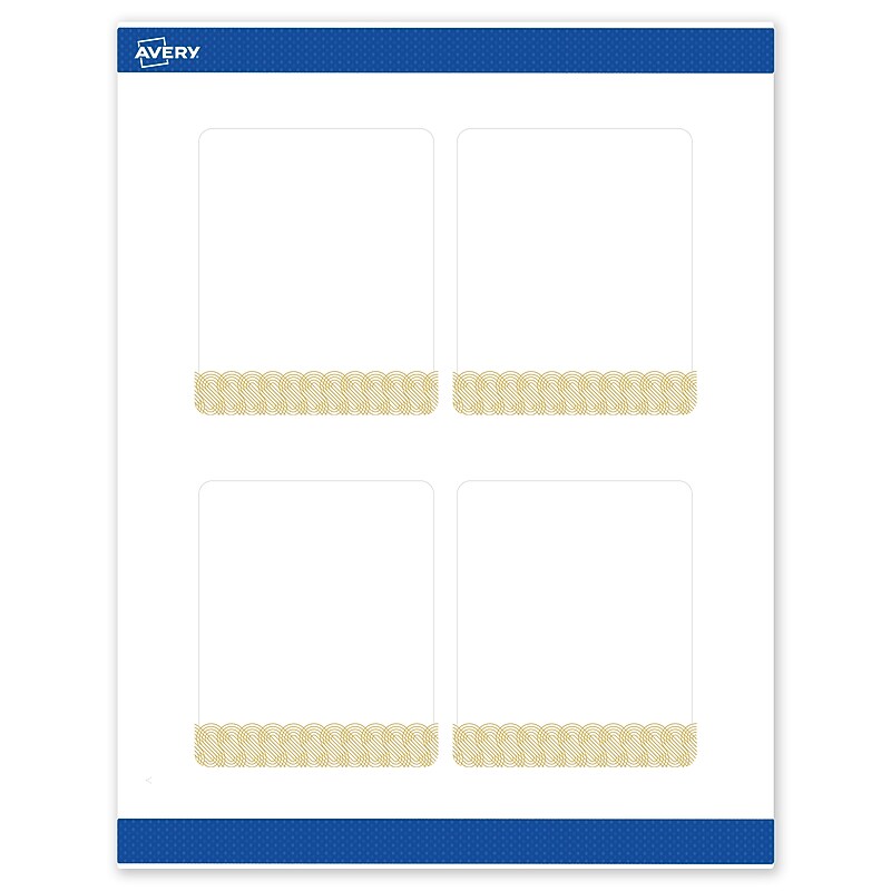 Avery Laser/Inkjet Rectangle Multipurpose Labels, 4" x 3-1/3", White, 40/Pack (S00EWT) image 1