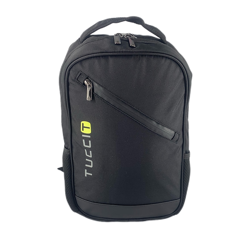 Tucci CITY RIDER Laptop Backpack, Medium, Black (T0566) image 1