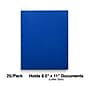 Staples Smooth 2-Pocket Paper Folder with Fasteners, Blue, 25/Box (50774/27542-CC)~#|#~BBE6649B-CCE2-4D24-9849FBE0DD2E564B_sc7