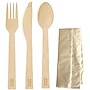 World Centric Bamboo Cutlery, Knife/Fork/Spoon/Napkin, 6.7", Natural, 250/Carton (WORASBBTN)~#|#~BBE7876C-AF8E-4C78-AE1E5E1FABF6BFE8_sc7