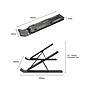 Amer 10" x 6" Aluminum Folding Laptop Stand, Dark Gray (AMRNS02DG)~#|#~BBE802C6-C041-4796-AD2A1853F39B38BD_sc7