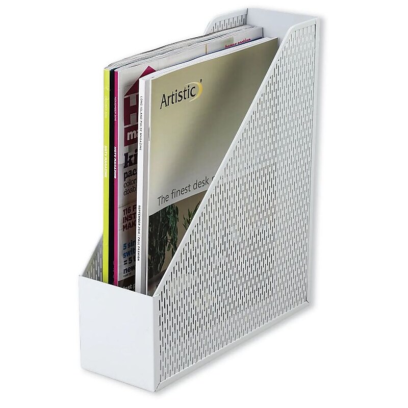 Artistic Urban Collection Metal File Organizer, White (AOPART20004WH) image 1