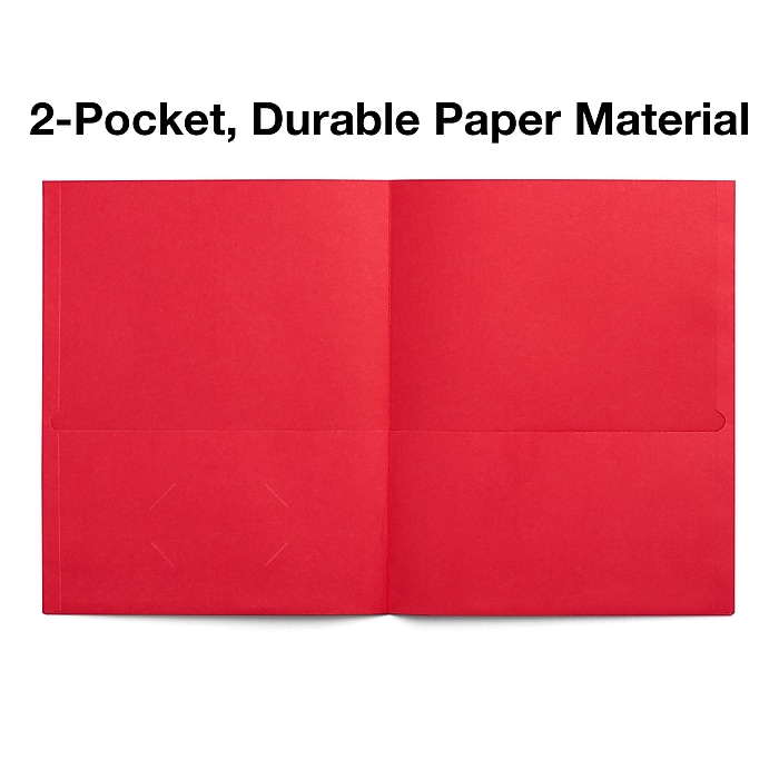 Staples 10% Recycled Smooth 2-Pocket Paper Presentation Folder