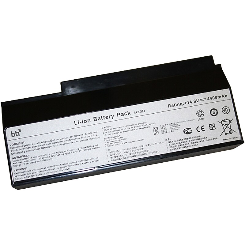 Battery Technology Li-Ion Replacement Battery for Asus Laptop, 4400mAh (A42-G73-BTI) image 1
