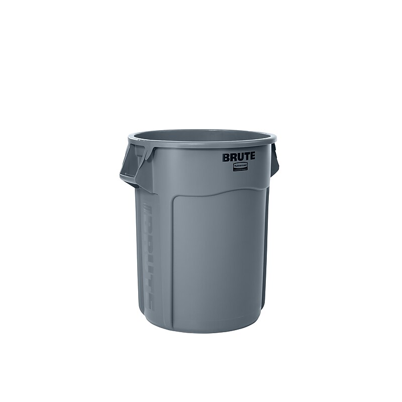 Rubbermaid Brute Vented Trash Can Receptacle without Lid, 55-Gallons, Gray (FG265500GRAY) image 1
