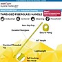 BISON LIFE 60" Fiberglass Wet Mop Handle, Yellow, 6/Pack (BP-MS-FBBH60-Y-6)~#|#~BBFABFB9-5DAE-48C1-B27466E296F386B0_sc7