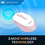 Adesso iMouse A30P Wireless Ambidextrous Optical Mouse, Pink (iMouse A30P)~#|#~BBFAEDF0-F312-434F-A7F5E515C78A3D1E_sc7