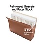 Staples Reinforced File Pocket, 5.25" Expansion, Letter Size, Brown, 10/Box (ST418335)~#|#~BBFCC134-B2E6-48F0-9B3D6F14C61AD99D_sc7
