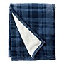 L.L.Bean Wicked Plush Sherpa Throw, Large, Nautical Navy Plaid (1000095154)~#|#~BBFE2C15-F711-4325-B1898CDBAD9A171B_sc7