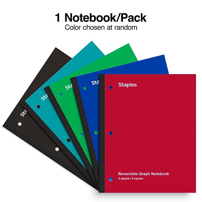 Staples® Combo 1-Subject Notebook, 8.5