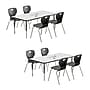 Correll Rectangular Activity Table Set, 60" x 30", Height Adjustable, Frosty White (AP2-A3060DEREC-80-09-09-8-18)~#|#~BC014164-A987-48AD-8E7293C46C47B421_sc7