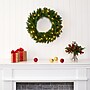 Nearly Natural 24-in Green Pine Artificial Christmas Wreath with 35 Clear LED Lights (W1110)~#|#~BC035F91-7452-43F0-A14DC72BCE49B0FA_sc7