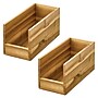 iDESIGN Small Stackable Wood Storage Bin, Natural, 2/Pack (28198M2)~#|#~BC0393EA-5CF4-4082-A4F18CFDEE046FF0_sc7