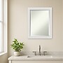 Amanti Art Flair Soft White Narrow Frame Wall Mirror, 28" x 22" (A42674960844)~#|#~BC0C98C0-415A-4B33-B7C155B3DB682204_sc7